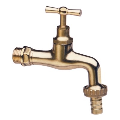 RUBINETTO OTTONE LUCIDO C/PORTAGOMMA D 1/2