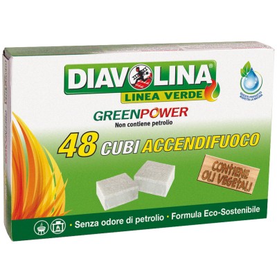 ACCENDIFUOCO  48 CUBI DIAVOLINA GREEN POWER 15335