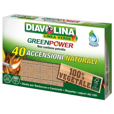 ACCENDIFUOCO  40 CUBI DIAVOLINA GREEN POWER 15341