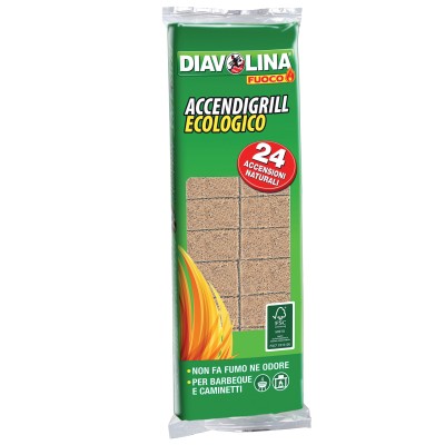ACCENDIFUOCO  24 CUBI DIAVOLINA ECOLOGICO  15330