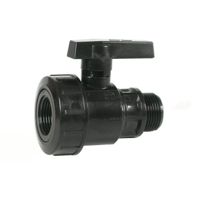 RACCORDO PVC VALVOLA A SFERA MF 1*