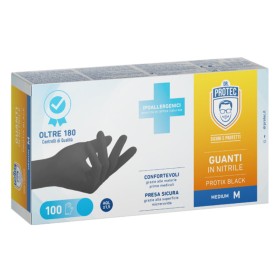 Bericah Dr Protec Protix Black - Guanti monouso Nitrile Senza polvere Professionale Nero AQL 1,5 - Box 100 pz Bericah Dr Protec Protix Black - Guanti monouso Nitrile Senza polvere Professionale Nero AQL 1,5 - Box 100 pz