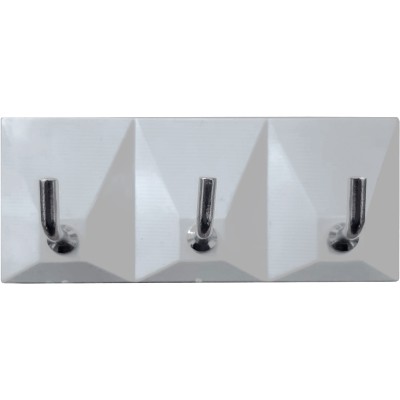 GANCIO ADESIVO PLASTICA 3 POSTI**