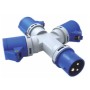 ADATTATORE INDUSTRIALE 16A 220V MULTIPL IP44 FIG.9