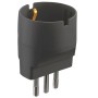 ADATTATORE SCHUKO 16A 2P+T NERO FIG.9