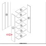 R L-FIANCO X KIT LIBRERIA 4 RIPIANI ROVERE GRI. CM.L65XH183XD25