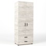 KIT ARMADIO 2 ANTE + 2 CASSETTI 80X52X205 CM BIANCO VEN.K083