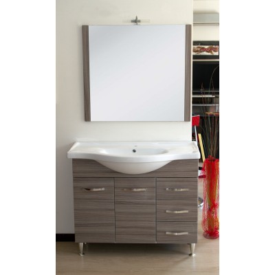 MOBILE BAGNO ANTONELLA 2 ANTE + 3 CASSETTI 105 PALISSANDRO