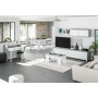 KIT TAVOLO CAFF ELEV 50X100X45/56H BIANCO/CEMEN
