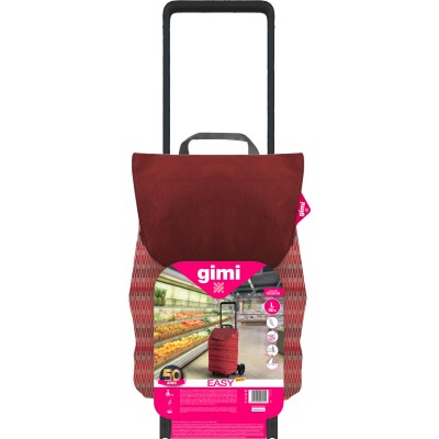 GIMI CARRELLO SPESA EASY 40 L ROSSO