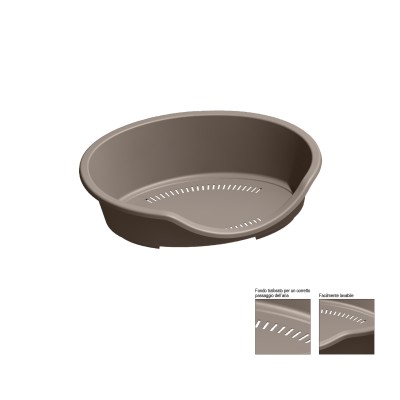 ZOOV LETTINO P/CANI GATTI 60X40X20CM TORTORA
