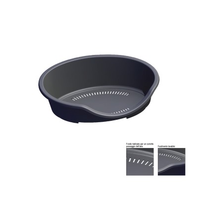 ZOOV LETTINO P/CANI GATTI 80X60X25CM GRIGIO