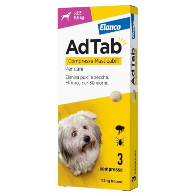ADTAB COMPRESSE MASTICABILI P/CANI 2,5 - 5,5 KG