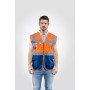 GILET ALTA VISIBILIT ARANCIO/BLU TG.  L