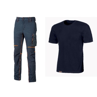 WORKWEAR KIT T-SHIRT+ PANTAL DEEP BLUE TG   L