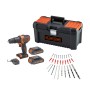 B+D TRAPANO C/PERC BDCHD18C2TA-QW 18V + 30 ACC