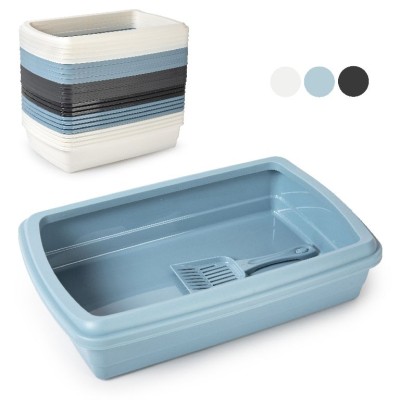 LETTIERA C/PALETTA MAX BIANCO/AZZURRO/ANTRACITE