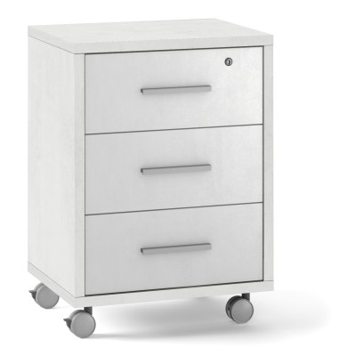 UFFICIO DOUBLE CASSETTIERA 3C 71X51 CM OSSIDO