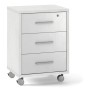 UFFICIO DOUBLE CASSETTIERA 3C 71X51 CM OSSIDO