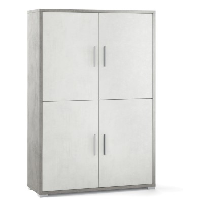 UFFICIO DOUBLE MOBILE 4A 161X108 CM CEMEN/OSSIDO