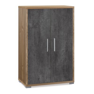 UFFICIO DOUBLE MOBILE 2A 110X71 NOCE ST/OSS NERO