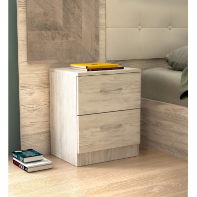 KIT COMODINO 2C. 45X34XH47 CM BIANCO GES.