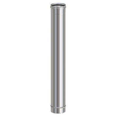 TUBO INOX AISI 304 H 100 CM P/PELLET D  8 CM