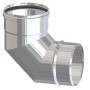 GOMITO INOX AISI 304 P/PELLET 90  8 CM