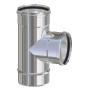 RACCORDO A T INOX ATTACCO FFM P/PELLET D  8 CM