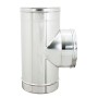 RACCORDO A T INOX ATTACCO FFM P/PELLET D 10 CM