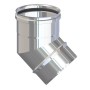 GOMITO INOX AISI 304 P/PELLET 45 8 CM