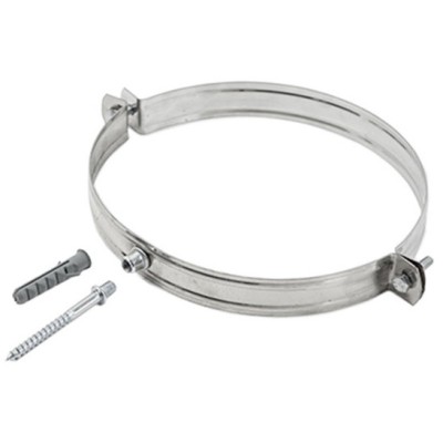COLLARE INOX C/TASSELLO P/TUBO STUFA 10CM