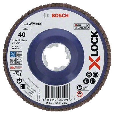 BOSCH-A DISCO LAMELLARE XLOCK GR  40 D 115 MM