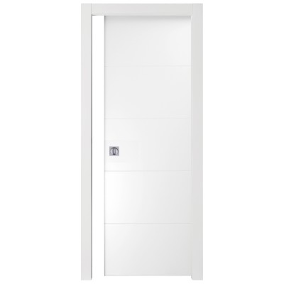 PORTA RIGHE SCORREVOLE 80X210 CM LACCATO BIANCO