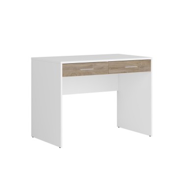 KIT SCRIVANIA 2 CASSETTI USB 100X60X75 BIANCO/ROVERE
