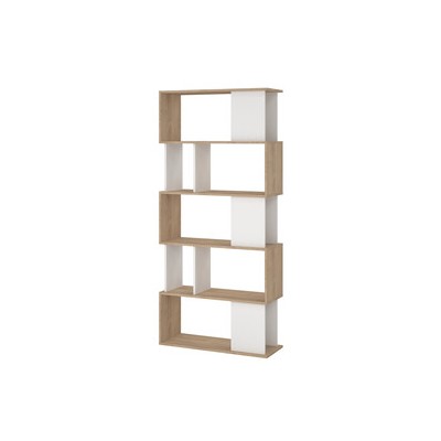 KIT LIBRERIA MAZE 80X29X173 QUERCIA/BIANCO