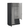 KIT ARMADIO SPRINT 2A+3C  98X50X200 GRIGIO