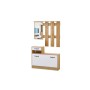 MOBILE INGRESSO RUDOLF 100X26X180 CM BIANCO/ROVERE