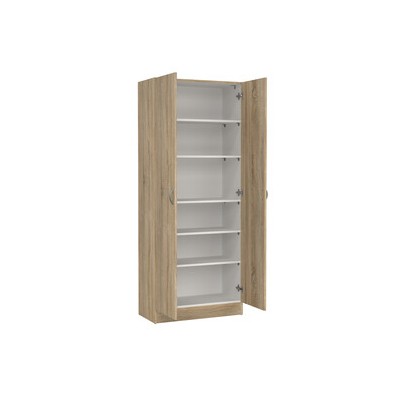 KIT ARMADIO MULTIUSO FOCUS 69X35X170 QUERCIA