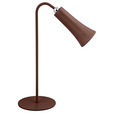 LAMPADA LED RICARICABILE DA TAVOLO ALICE RUGGINE