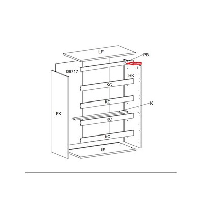 R TRAVERSO PB X KIT CASSETTIERA 5C NOVA 77X40X107 BIANCA