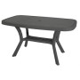 TAVOLO OTELLO RATTAN 140X82XH72CM ANTRACITE