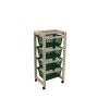 CARRELLO SALVASPAZIO 4 CESTI NATURALE