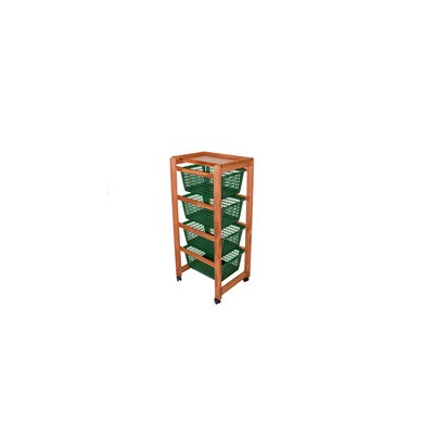 CARRELLO SALVASPAZIO 4 CESTI NOCE