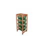 CARRELLO SALVASPAZIO 4 CESTI NOCE